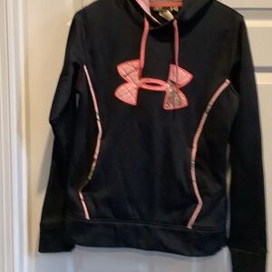 Under Armour Black Hoodie with Pink Accents